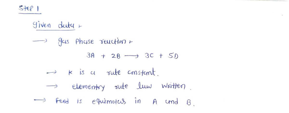 Chemical Engineering homework question answer, step 1, image 1